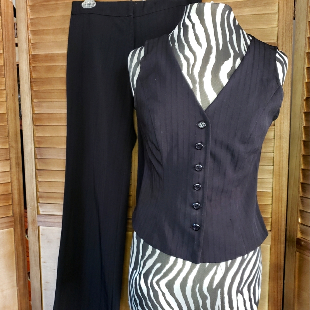 Pinstripe slacks and vest mid-90s